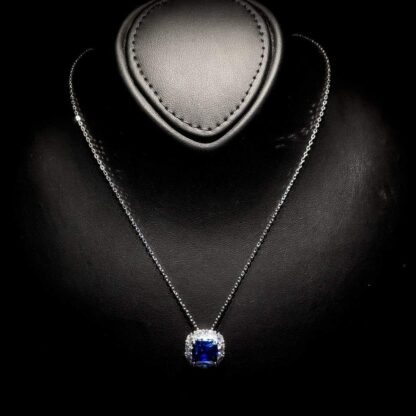 Omnia Jovie Blue Necklace 92.5 Silver In High Quality Simulated diamonds - Image 6