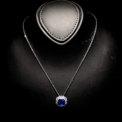 Omnia Jovie Blue Necklace 92.5 Silver In High Quality Simulated diamonds - Image 4