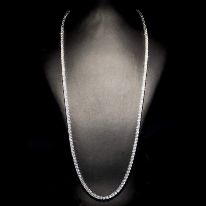 Omnia Luxury Tennis Long Chain Necklace in 92.5 Silver with Exquisite 70cm High Quality Simulated Diamonds - Image 8