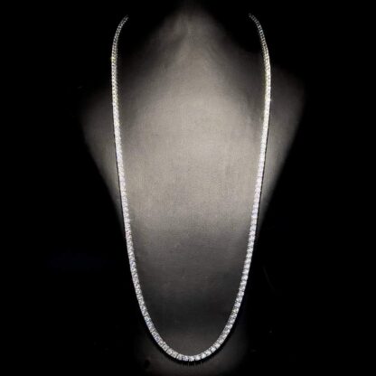 Omnia Luxury Tennis Long Chain Necklace in 92.5 Silver with Exquisite 70cm High Quality Simulated Diamonds - Image 7