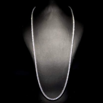 Omnia Luxury Tennis Long Chain Necklace in 92.5 Silver with Exquisite 70cm High Quality Simulated Diamonds - Image 6