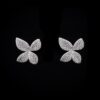 Omnia White Butterfly Earrings with High-Quality Zircon Stones in Rhodium Plated - Image 3