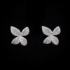 Omnia White Butterfly Earrings with High-Quality Zircon Stones in Rhodium Plated - Image 2
