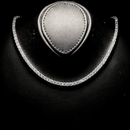 Omnia Rwina 2.5mm Tennis Necklace in 92.5 Silver High Quality Simulated diamonds - Image 2
