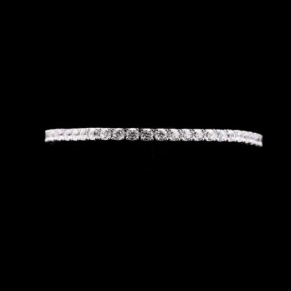 Omnia Tasneem White 3mm Tennis Bracelet in 92.5 Silver High Quality Simulated diamonds - Image 3