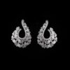 Omnia Suhaila Paisley-Design Drop Earrings with High-Quality Zircon Stones in Rhodium-Plated Finish - Image 2
