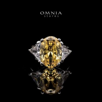 Omnia Buthaina Yellow Bridal Full Set in High Quality Simulated Diamonds - Image 5
