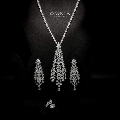 Omnia Laurel white Zircon jewellery set - Image 3