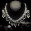 Omnia Anoud Yellow Bridal Full Set with Sparkling Zircon Stones in High-Quality Rhodium Plated Finish - Image 5