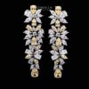 Omnia Basant Yellow Bridal Full Set with Sparkling Zircon Stones in High-Quality Rhodium Plated Finish - Image 4