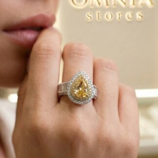 Omnia Anood Ring 2.00 Carat in 925 Silver High Quality Simulated Diamonds