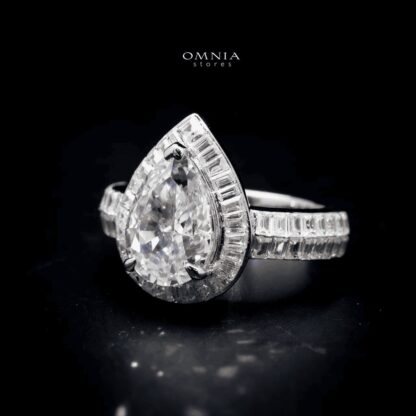Omnia Asma Ring in 92.5 Silver High Quality Simulated Diamonds - Image 3