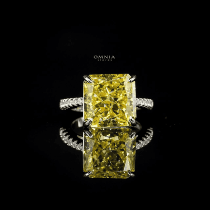 Omnia Adele Yellow 1.25 Carat Ring In 92.5 Silver High Quality Simulated Diamonds