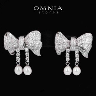 Omnia Jana Earrings 92.5 Silver High Quality Simulated diamonds