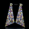 Omnia Jana Earrings In 92.5 Silver High Quality Simulated Diamonds