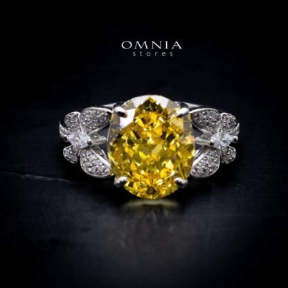 Omnia Maysun Ring In 92.5 Silver High Quality Simulated Diamonds - Image 4
