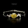 Omnia Maysun Bracelet In 92.5 Silver High Quality Simulated Diamonds