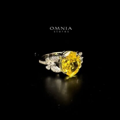 Omnia Maysun Ring In 92.5 Silver High Quality Simulated Diamonds - Image 3