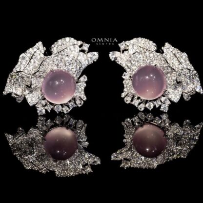 Omnia Ariana Earring in 92.5 Silver High Quality Simulated diamonds