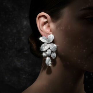 Omnia Dayana Earrings in 92.5 Silver In High Quality Simulated diamonds