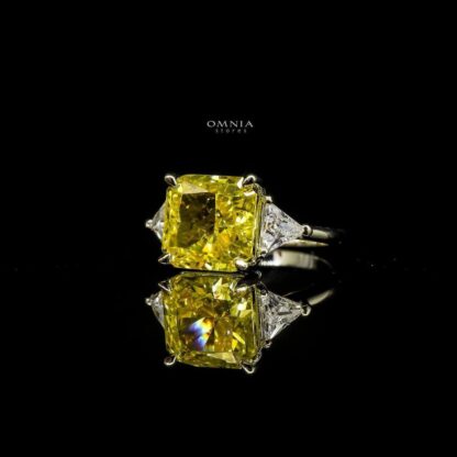 Omnia Manal Ring 0.75 Carat In 92.5 Silver High Quality Simulated Diamonds - Image 4