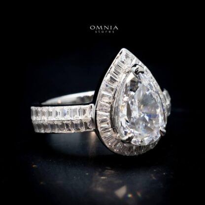 Omnia Asma Ring in 92.5 Silver High Quality Simulated Diamonds - Image 4