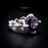 Omnia Farhana Ring 92.5 Silver High Quality Simulated diamonds - Image 3