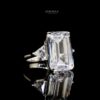 Omnia Darine white Ring 92.5 Silver in High Quality Simulated Diamonds - Image 2