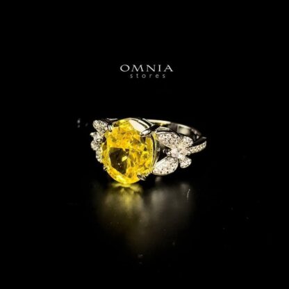 Omnia Maysun Ring In 92.5 Silver High Quality Simulated Diamonds - Image 6