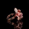Omnia Pink Orchid Ring in 92.5 Silver with High Quality Simulated Diamonds and Pink Stone Center - Image 5