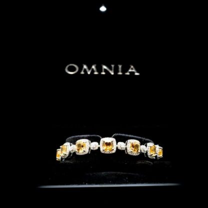 Omnia Taleen Bracelet In 92.5 Silver High Quality Natural tourmaline