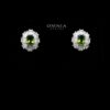 Omnia Jeana Earrings in 92.5 Silver High Quality Pyroxene Stone