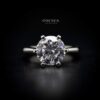 Omnia Lama Ring 92.5 Silver in High Quality Simulated Diamonds