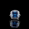 Omnia Jovie Royal Blue Princess Cut Statement Ring in 92.5 Silver with High-Quality Simulated Diamonds - Image 5