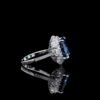 Omnia Jovie Royal Blue Princess Cut Statement Ring in 92.5 Silver with High-Quality Simulated Diamonds - Image 2