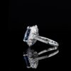 Omnia Jovie Royal Blue Princess Cut Statement Ring in 92.5 Silver with High-Quality Simulated Diamonds - Image 3
