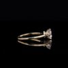 Omnia Lina Golden Solitaire Ring in 92.5 Silver with High-Quality Simulated Diamonds and Sleek Minimalist Design - Image 3