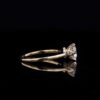 Omnia Lina Golden Solitaire Ring in 92.5 Silver with High-Quality Simulated Diamonds and Sleek Minimalist Design - Image 4