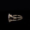 Omnia Lina Golden Solitaire Ring in 92.5 Silver with High-Quality Simulated Diamonds and Sleek Minimalist Design - Image 5