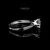 Omnia Classic Twist Engagement Ring in 925 Sterling Silver with High-Quality Iced Cut Stone - Image 2