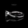 Omnia Classic Twist Engagement Ring in 925 Sterling Silver with High-Quality Iced Cut Stone - Image 3