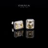 Omnia Adara Yellow Emerald-Cut Earrings in 925 Sterling Silver with High-Quality Simulated Diamonds - Image 2