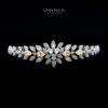 Omnia Anoud Yellow Bridal Full Set with Sparkling Zircon Stones in High-Quality Rhodium Plated Finish - Image 4