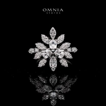 Omnia Anoud Yellow Bridal Full Set with Sparkling Zircon Stones in High-Quality Rhodium Plated Finish - Image 3