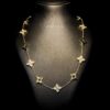 Omnia Golden Clove Long Chain Necklace in 100cm with High-Quality Simulated Diamonds Gold Plated - Image 2