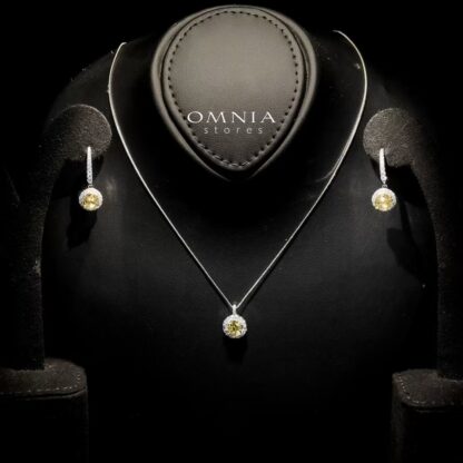 Omnia Yara Yellow Set in 92.5 Silver with High-Quality Ice Cut Stones - Image 3