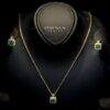 Omnia Gabriela Gold and Green Set in 92.5 Silver with High-Quality Ice Cut Stones - Image 2