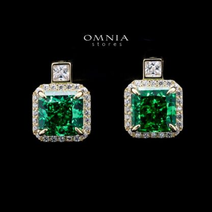 Omnia Gabriela Gold and Green Set in 92.5 Silver with High-Quality Ice Cut Stones - Image 4