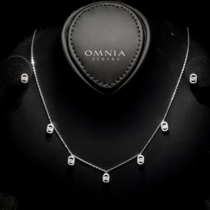 Omnia Yumna White Set in 92.5 Silver with High-Quality Zircon Stones - Image 2