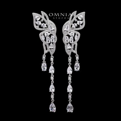 Omnia Mabel White Set in 92.5 Silver with High-Quality Zircon Stones